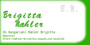 brigitta mahler business card